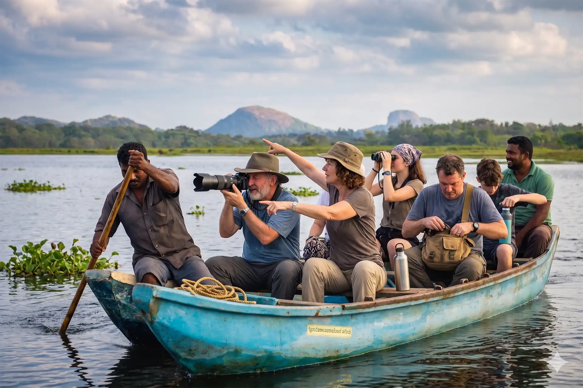 Enjoying a peaceful village catamaran ride on a short sri lanka heritage itinerary
