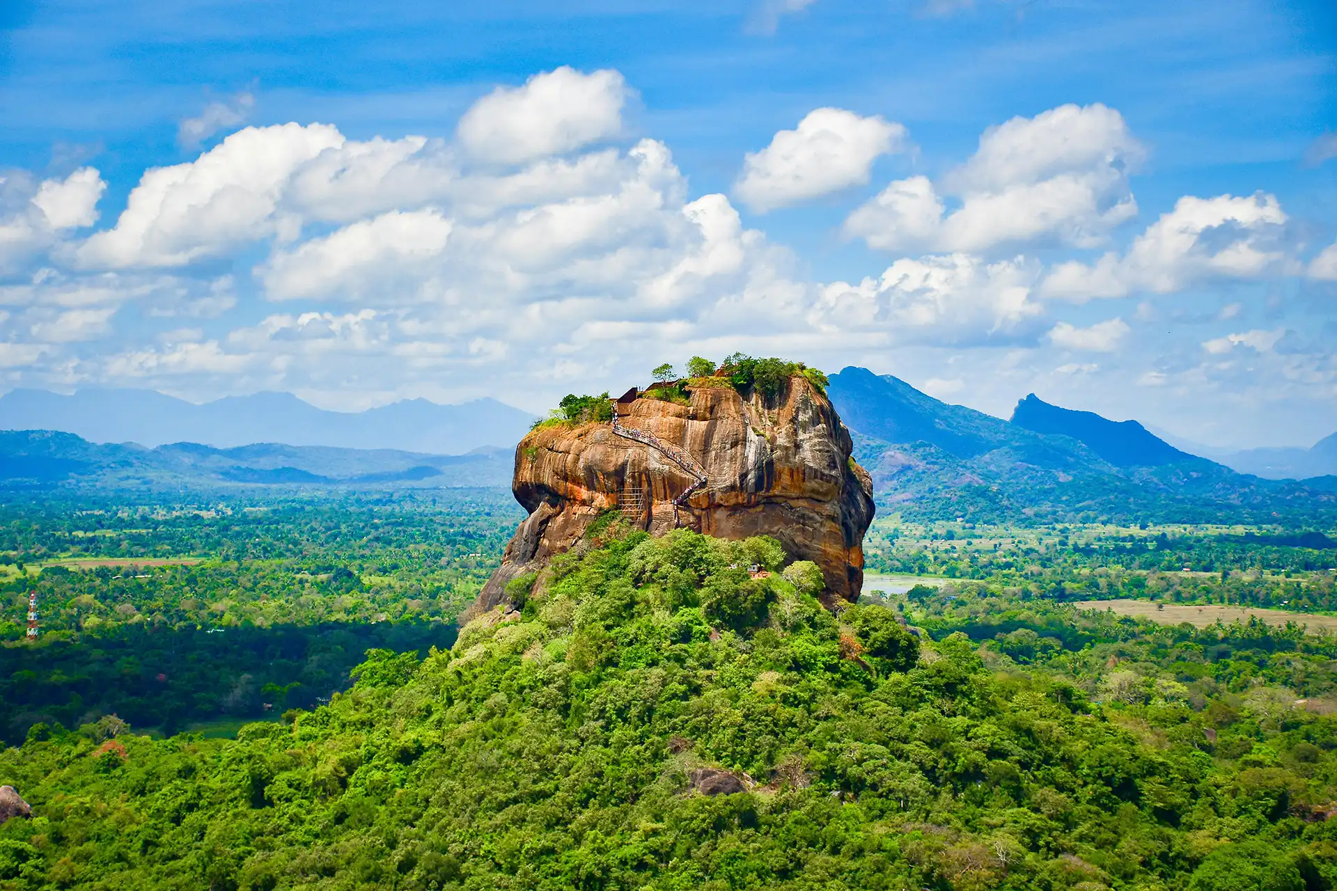 Climbing ancient Sigiriya fortress on private tours Sri Lanka