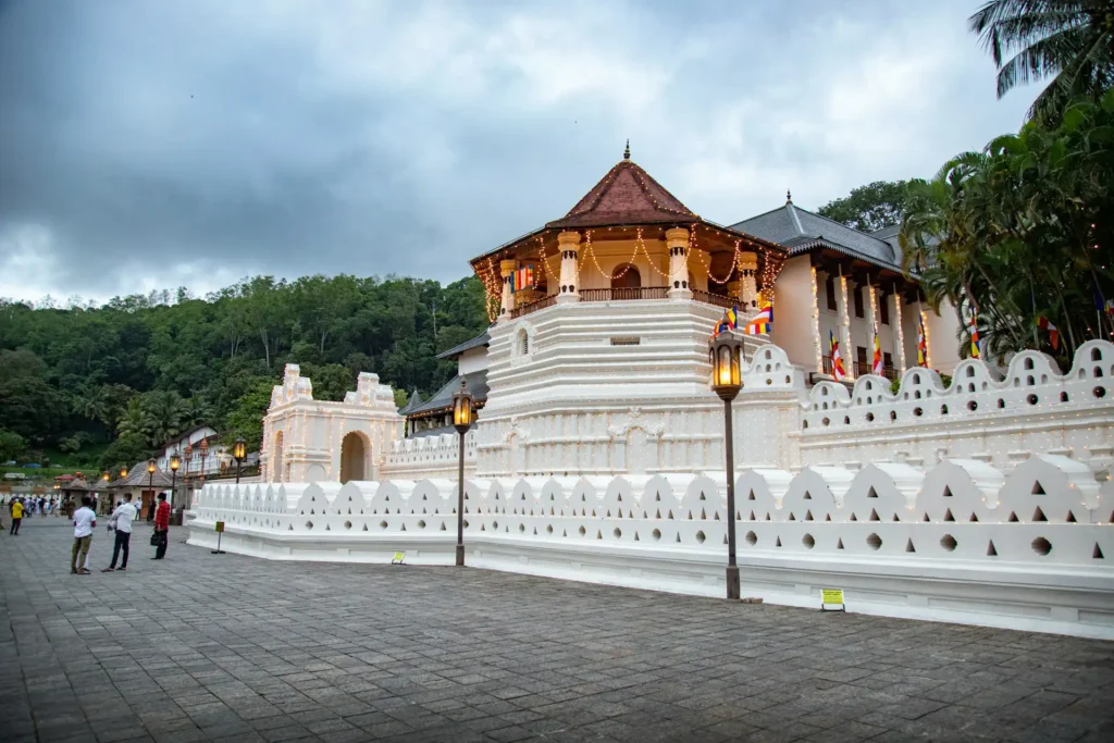 The sacred Temple of the Tooth in Kandy, a cultural highlight included in our comprehensive Sri Lanka holiday packages.